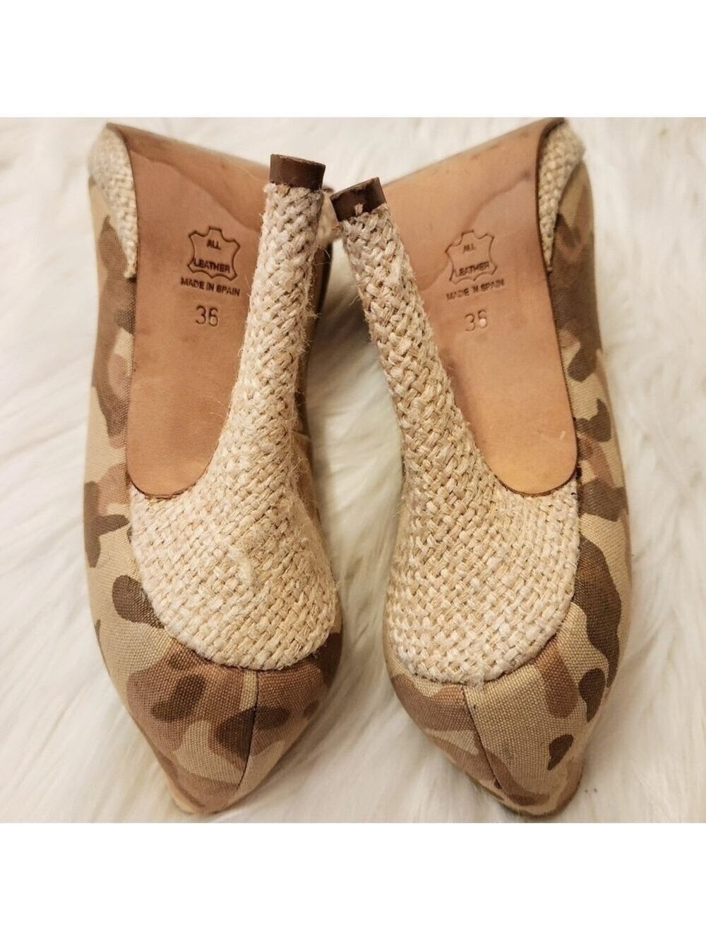 Rock Republic Camouflage Espadrille Stiletto Platform Pump Size 6 - Picture 8 of 12